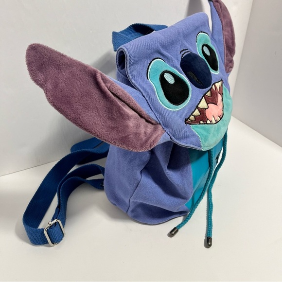 Disney World Park Lilo & Stitch Mini Backpack Purse Canvas Stitch No Sound - Picture 8 of 8